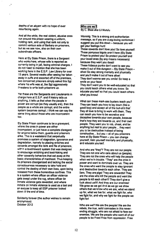 s o by it o e o ever- urtacog sgen 02 i e, h et viokn, susivncons i e s o st e, ting a2 vl btk ek ey o o o act f Barhary o prscrrs. il 5w 1002w, 240 00 B o ety ey — s e, o i 1o 31 iarysang . g i s | 281t et manton Bt shhas seen g e i 0 5P Lovw Liry ot over 75 s Sovratweek e saing hr ke ey in s 3 ocorad o f e remies, e Concamad oacren sy sed i 63 e s v . o gt sgresivey aates s e bt s o et e e Sorpents s st 0 oo rae a1 £ 5P g ry iy i o3 us Bt when P pecsle pover e comat(es ey uassly ). e he Secio 44 whc 1 corup and e sy secoes comt | ek we cansay e £ syt o o wm oroeet Ste Pisen conirues o300 gremyae. e s i power a1 e rccpeent c s have 3 camoletedrogrs o nyena elon . g ard paonen besc chvaciories o manhons Tho eepy 5 sy Gorganized an acking B0 st comscoumens ecatsary 0ok hld o ool e deso of e co e, 5on By eases o Dese horandeus coioes Tha 152 st where e on o vence s Swest icer o1, hew st e vlonce et evardc.and where i o s eloce s used 838 ol 200 0 excuse i hees ol 5 prsr oskod ot e and ot BYC B ot s oty Waniny T s 8 s s uoriasian messag, 5l yo a1 8w dov oo | Sigpestyou ol s Gone - becsuss youl 9t o g Thesecovar contows youl So oveyurset. Thes pompous ts e hee (Ey St Prsn o pelctyoul Soroec et Deceusn by wer o esdl These e punks dovt wan 1 ey Tkt of i cngecn - By S racn - el S0y s Moty and ymcaly ana ol make ot o hre sl They o vamasea you smie S kes smie on e foce- They dontwant you 10 b we ucoed 1ot 10U ol e cers wha ok S0 Scucae el 53l you co o e [repstey Wt cn s s uses tach ou? Theycaneach yo b ooy cowe (e go0dboy) and acccta of o bt s ey o 1 i o wor wi e, They con tmach o b b scrats ecestue vt yourown pos. bocesse oS N ey re ovards s, e o peosle Thy wart v s o, chaa, and oo ryeing e o o ey wart 10U Do cosrcie rtsd of bang Coratucive. By - 4 f you skoers e f Sy St Prasnyou o chargs o, o youred el d poscoty, nd e et 08w ey They it vt pecpe ey are ct o weo ca abost 1 o). They ot ot oo ot 4 e sl hen e bocie They 1 o coen Poweand want o i v s, Ty s 0 cras iz vt h el o sy narnt oo tmartsexchoper They st 2 They s e hey v comards They o e nes ho K8 e pacoe md wesne peosl o each o Treycom v Tk shou el Ay s s arsm e gow 2 we g Ao e g5 e show ot it e kT w0 w8, o e 1420 o, e s, o e o o B o v wo 556 P e oo Vi 70 we? i e o pocpi e s e Wbl I e, 452 comvaien = s rover. Decsa o beFrel Frae o csgeenn Frv0